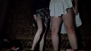 Hot lesbian retro masturbation