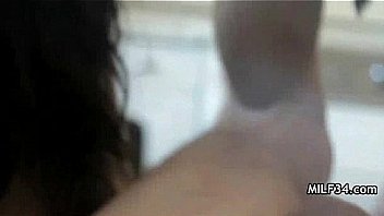 Hot stepmom cougar smoking sex in heels