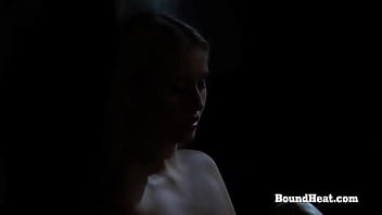 Sexy busty big butt lesbian slaves moaning from whip and domination