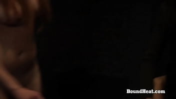 Sexy busty big butt lesbian slaves moaning from whip and domination