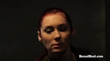 Sexy busty big butt lesbian slaves moaning from whip and domination