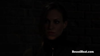 Sexy busty big butt lesbian slaves moaning from whip and domination