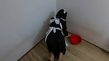 Vintage maid roleplay – stockings blowjob & doggy with cum on my outfit preview