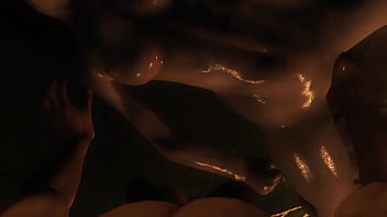 Skyrim brunette gets fucked hard