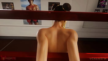 Chun li on the ropes