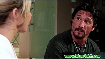 Japanese nuru massage and hardcore fuck on air matress 24