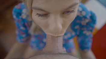 Horny secretary sucking dick at work