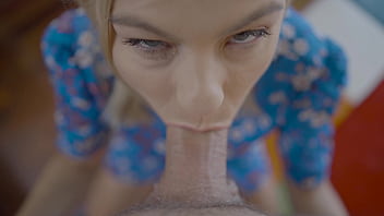 Horny secretary sucking dick at work