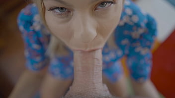 Horny secretary sucking dick at work