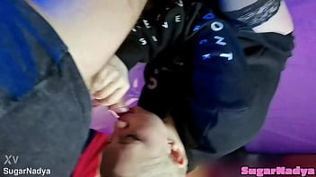 Gentle close up cock sucking from a short haired bitch