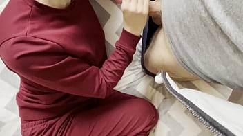 Double penetration stretching her ass with a dildo and my cock in her pussy ending with anal cum