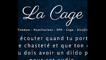 La cage femdom caged anal joi