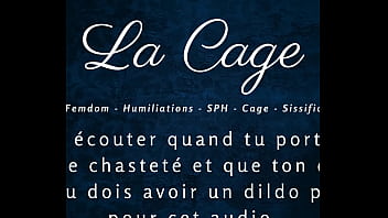 La cage femdom caged anal joi
