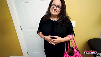 Busty brunette harper b sucks a cock before she gets banged and jizzed