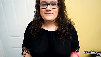 Busty brunette harper b sucks a cock before she gets banged and jizzed