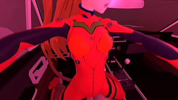 In the car with asuka