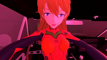 In the car with asuka