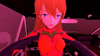 In the car with asuka