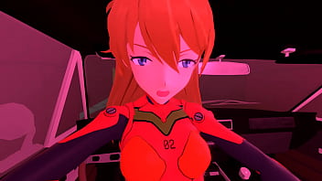 In the car with asuka
