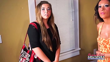 Brunette cuties madelyn and sofia dildo fuck their twats to get banged