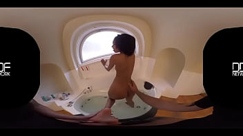 Intimate taking slim babe gives pov footjob