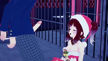 Santa's babe rides a dick