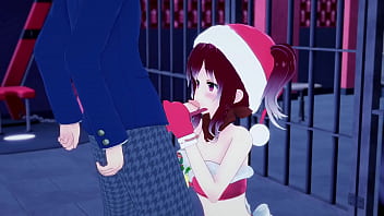 Santa's babe rides a dick