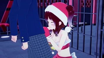 Santa's babe rides a dick