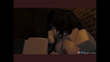 Roblox slut gets pounded in a back allyway