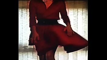 Lady in red for her boyfriend