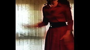 Lady in red for her boyfriend