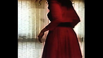 Lady in red for her boyfriend