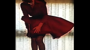 Lady in red for her boyfriend