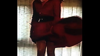 Lady in red for her boyfriend