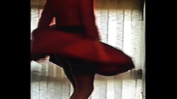 Lady in red for her boyfriend