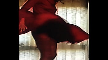 Lady in red for her boyfriend