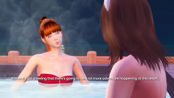 Kasumi x ayane & hitomi x lei fang wild night in private beach house