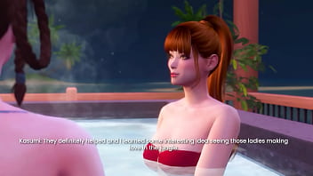 Kasumi x ayane & hitomi x lei fang wild night in private beach house