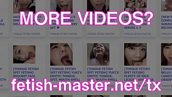 Japanese asian tongue spit fetish