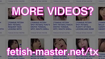 Japanese asian tongue spit fetish