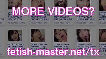 Japanese asian tongue spit fetish