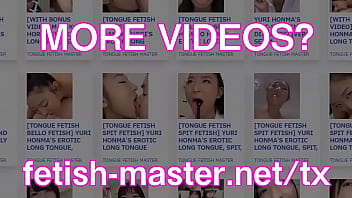 Japanese asian tongue spit fetish