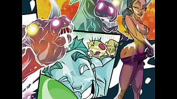 Am orgy scene from the erotic space opera comic roobix