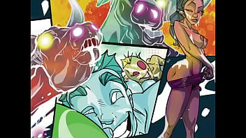 Am orgy scene from the erotic space opera comic roobix