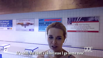 Natural tit blonde delivers debut pov blowjob