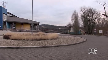 Natural tit blonde delivers debut pov blowjob