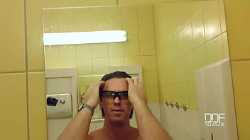 Natural tit blonde delivers debut pov blowjob