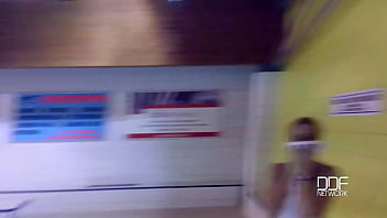 Natural tit blonde delivers debut pov blowjob