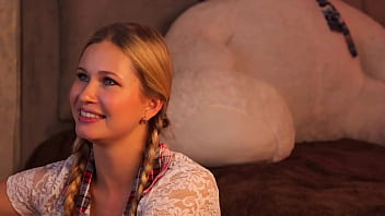 Pretty woman chooses a dildo for her pussy