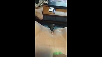 Fucking my pussy and ass with big dildos butt plug double penetration squirting having huge orgasms indoors and outdoors